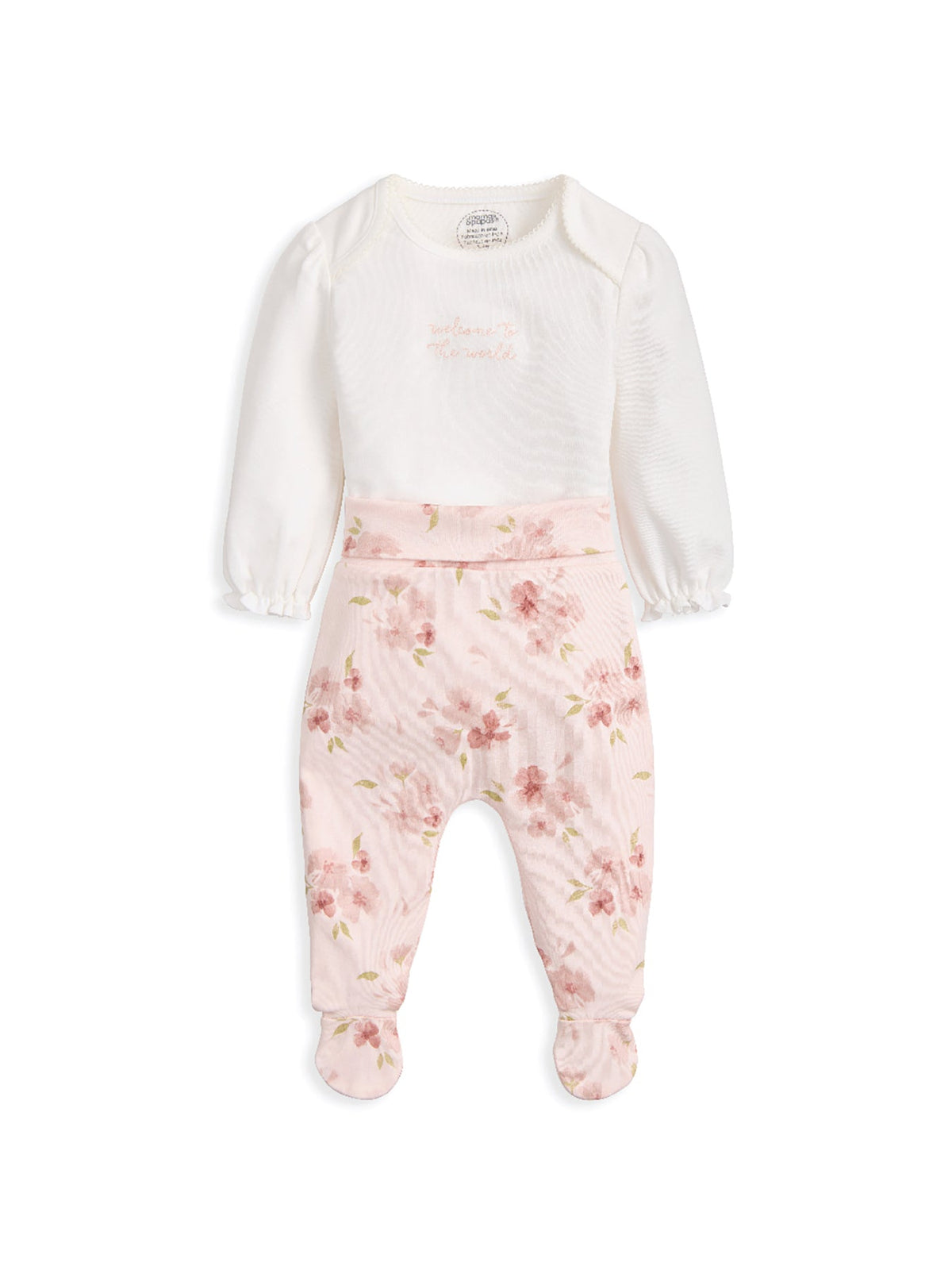 Baby Bodysuit and Legging Set Pink