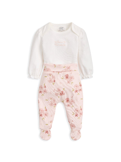 Baby Bodysuit and Legging Set Pink