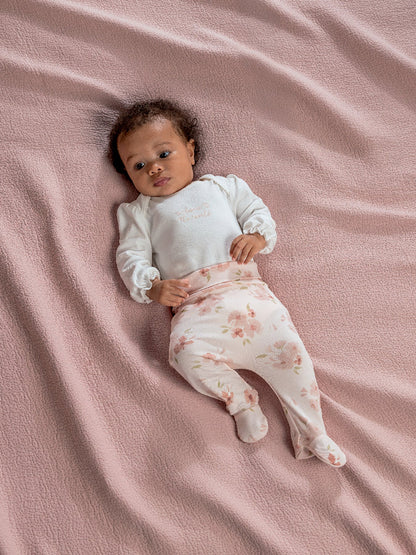 Baby Bodysuit and Legging Set Pink