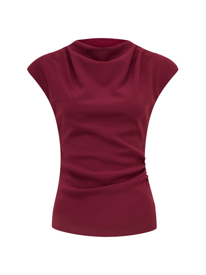 Leenah Grown On Neck Crepe Top