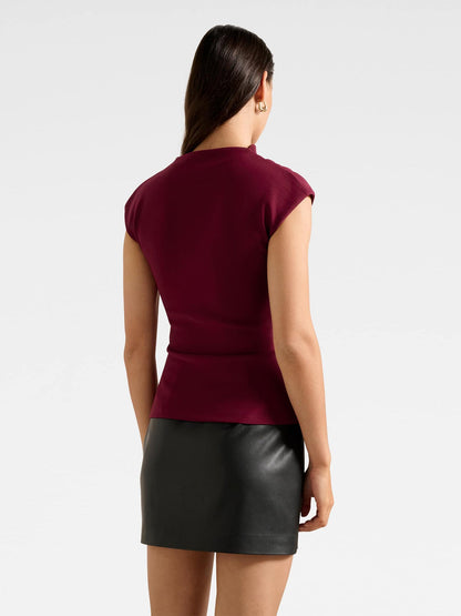 Leenah Grown On Neck Crepe Top