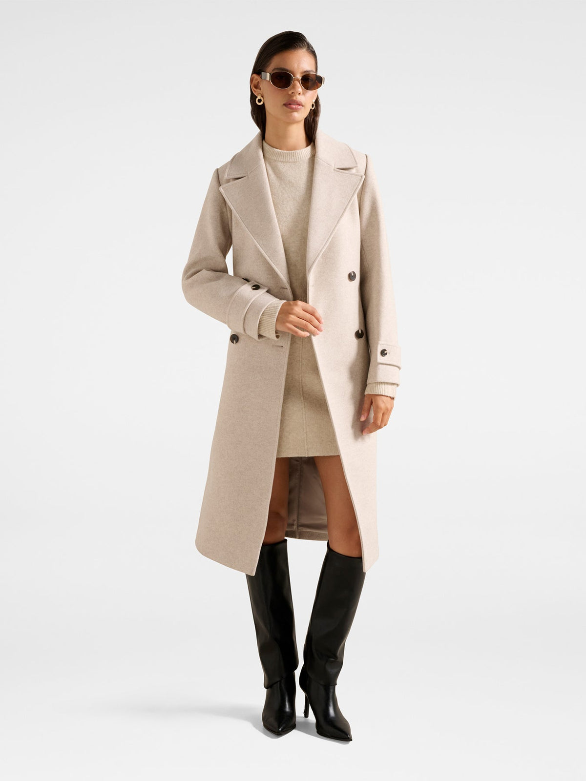 Cara Double Breasted Wrap Coat