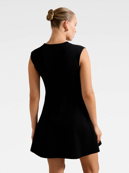 Katerina Crepe Knitted Mini Dress