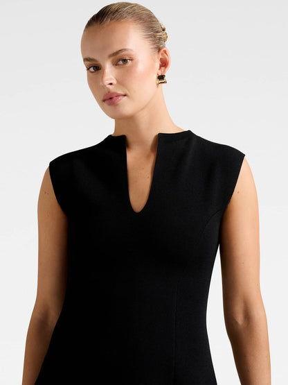 Katerina Crepe Knitted Mini Dress