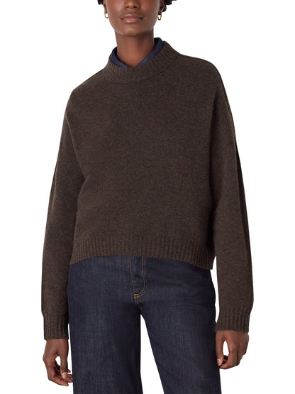 Wool Curved Hem Knit
