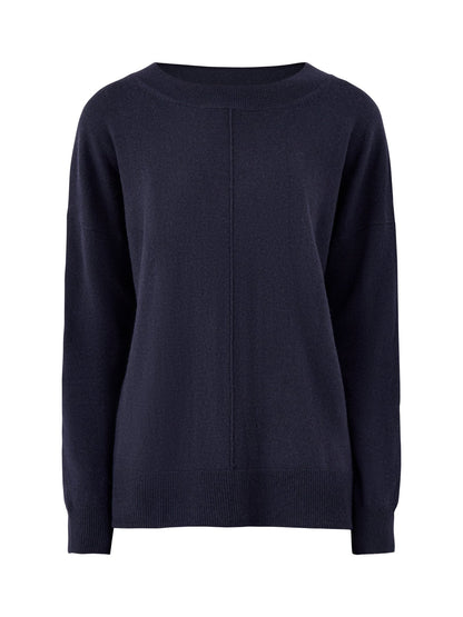 Wide Slouchy Jumper Navy