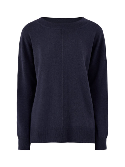 Wide Slouchy Jumper Navy