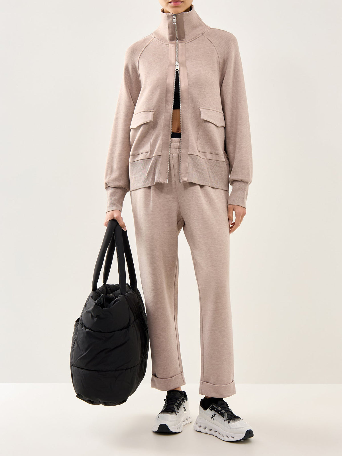 The Rolled Cuff Pant 25 Taupe Marl