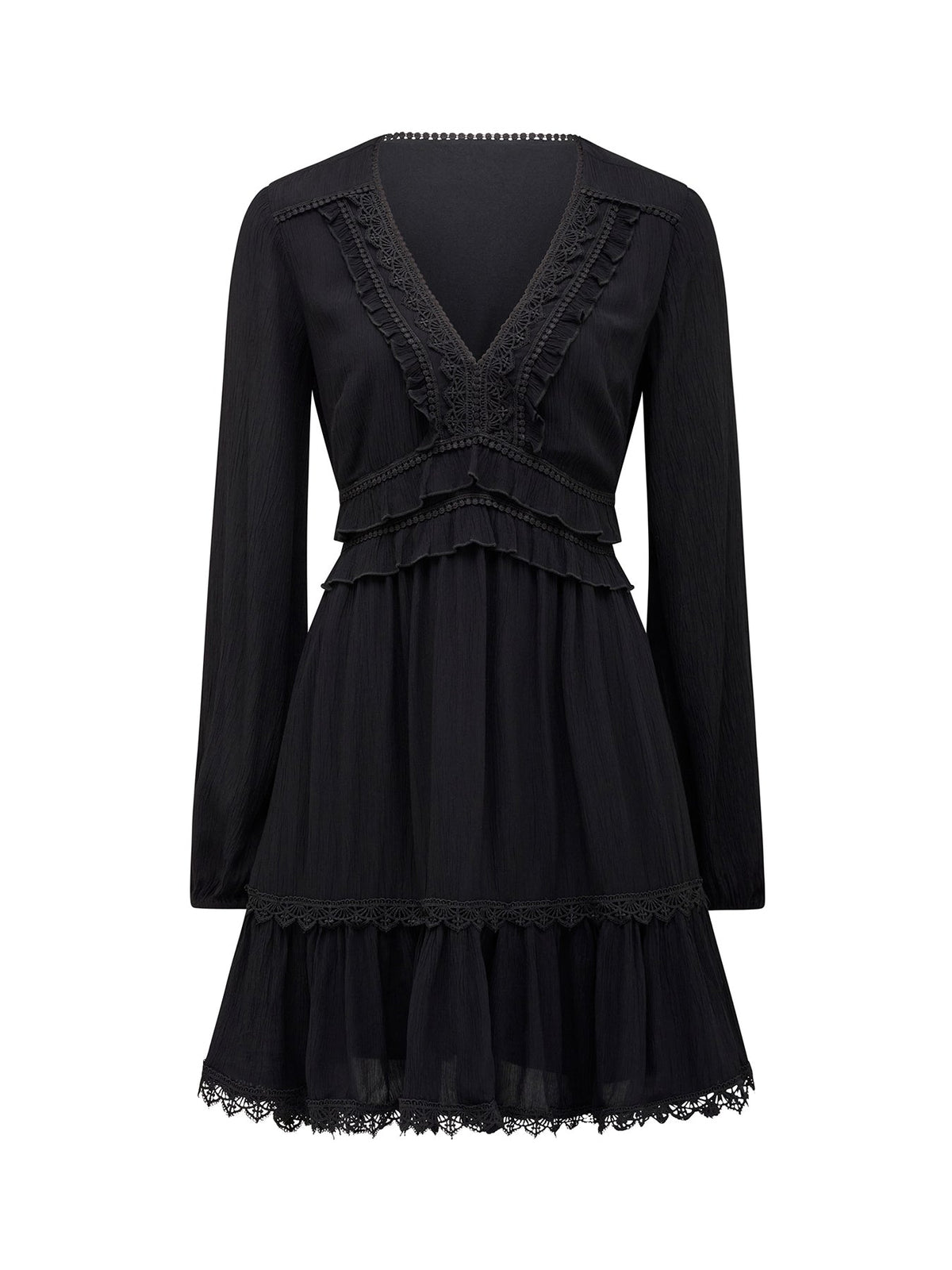 Elsa Trim Mini Dress Black
