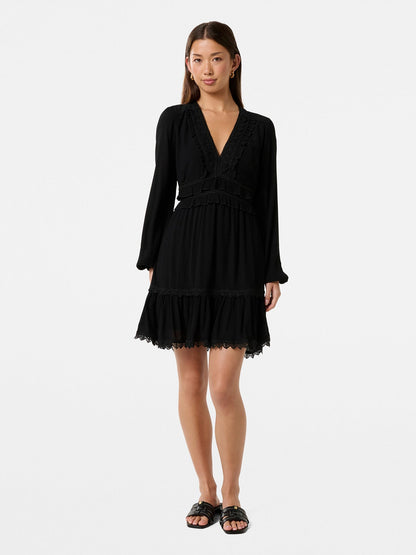Elsa Trim Mini Dress Black
