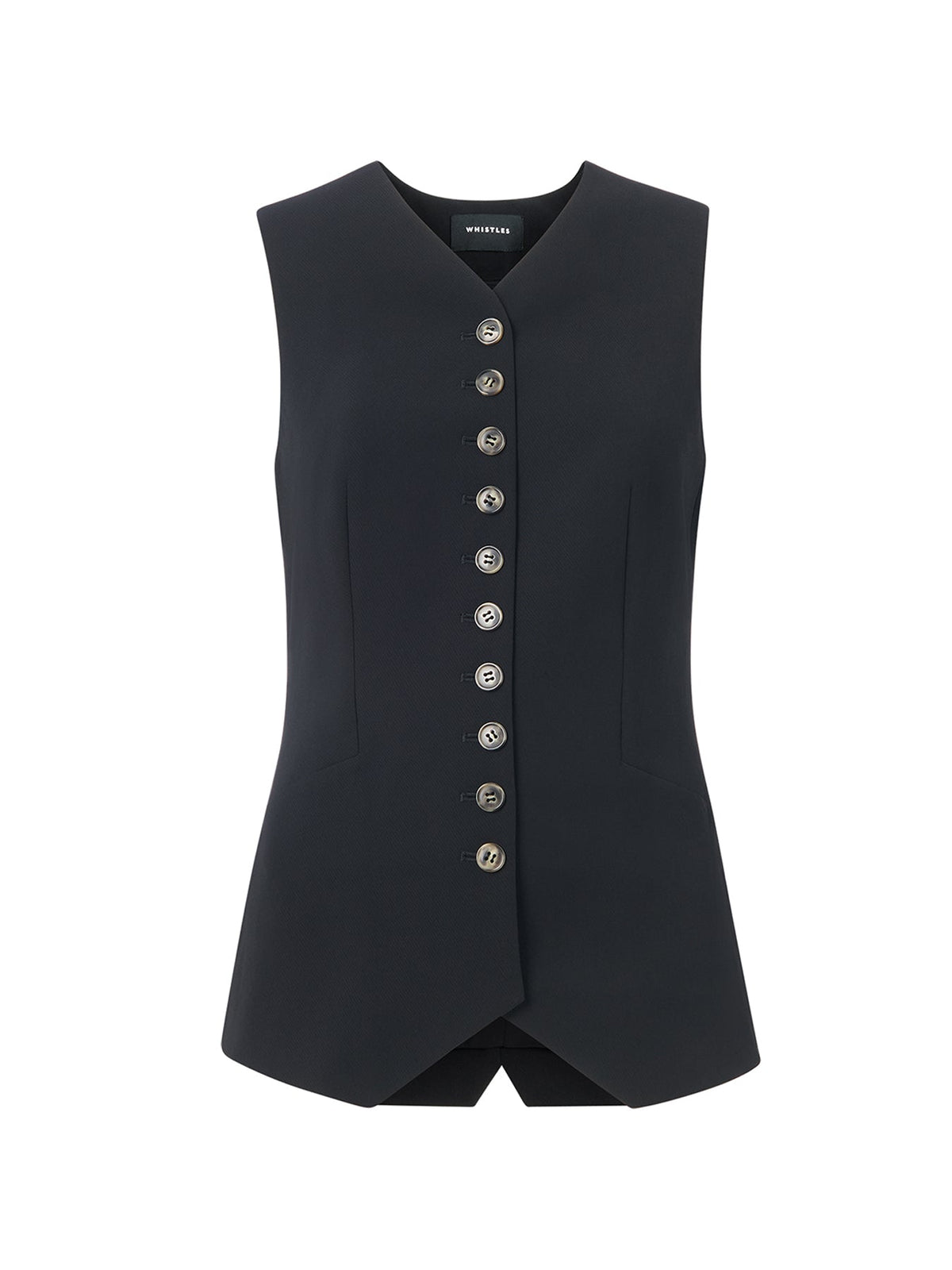 Cora Crepe Waistcoat Black