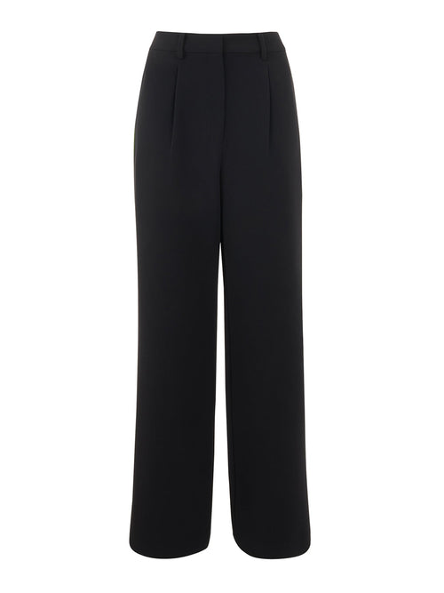 Crepe Side Stripe Trouser Black