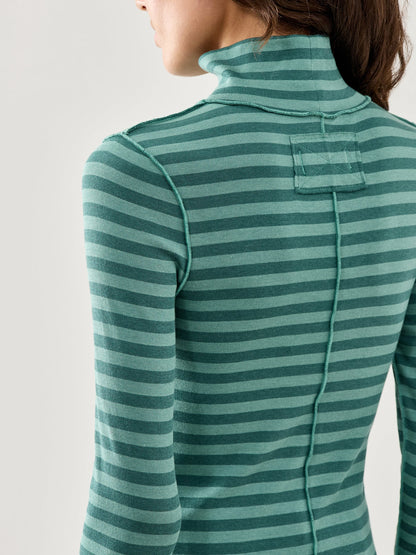Good Good Turtle Stripe Sweater Green