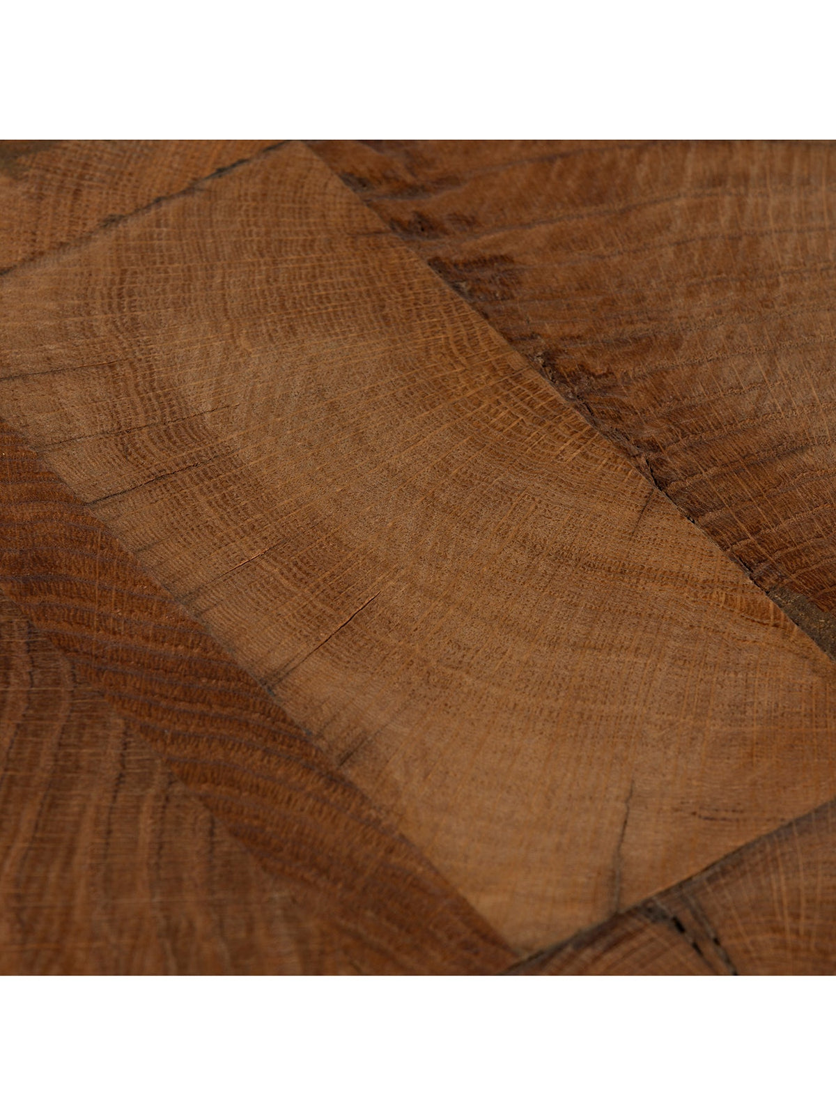 Knole Recycled Oak Stool Brown