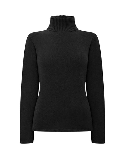Polo Neck Jumper Black
