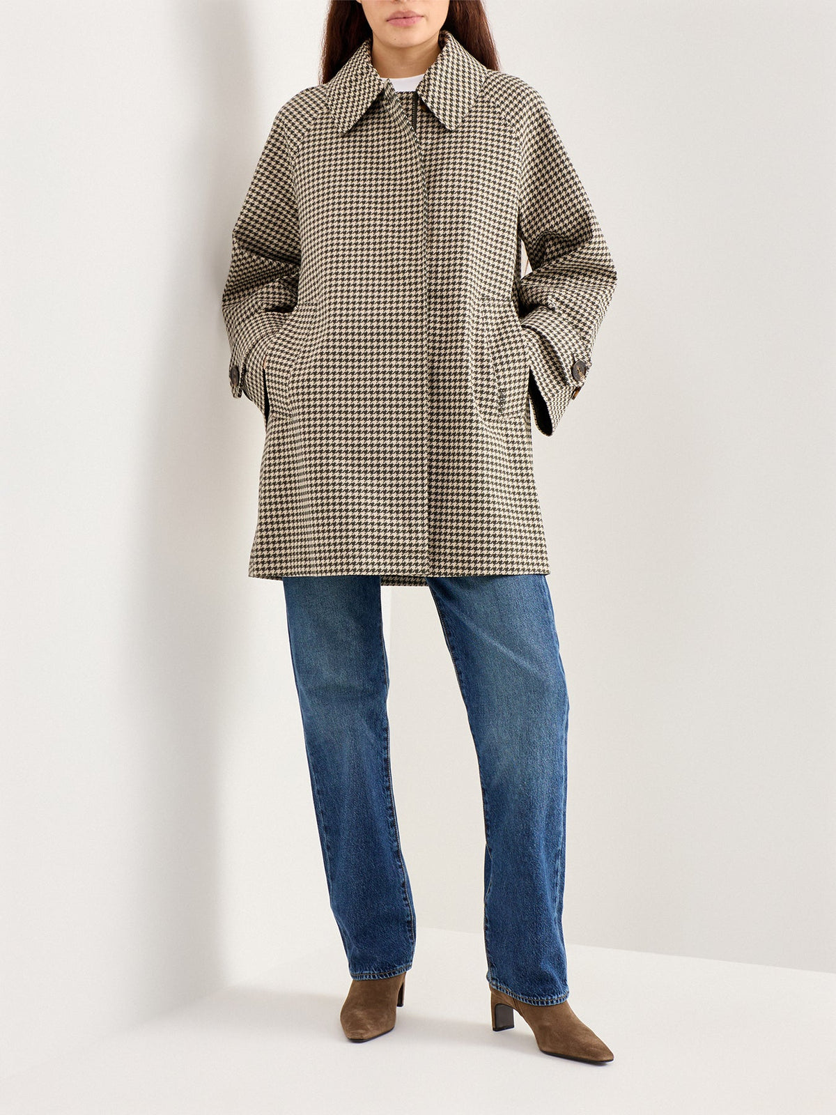 Kennedy Check Showerproof Jacket Green