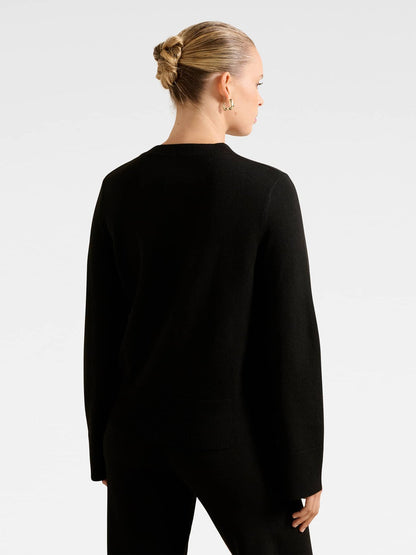 Hazel Knitted Lounge Jumper Black