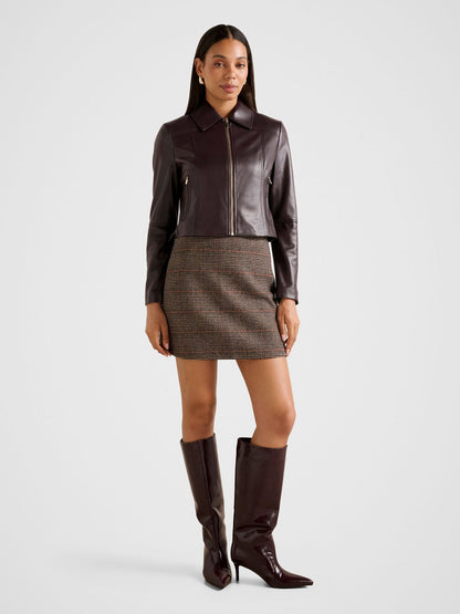 Addison Vegan Leather Jacket Red