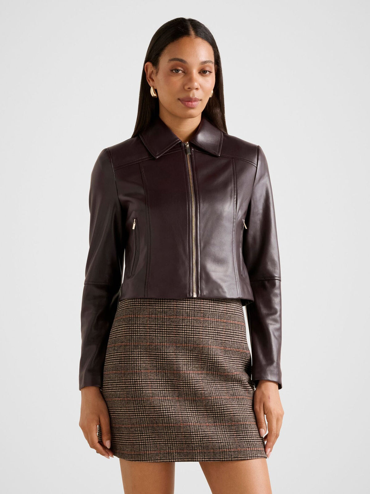 Addison Vegan Leather Jacket Red