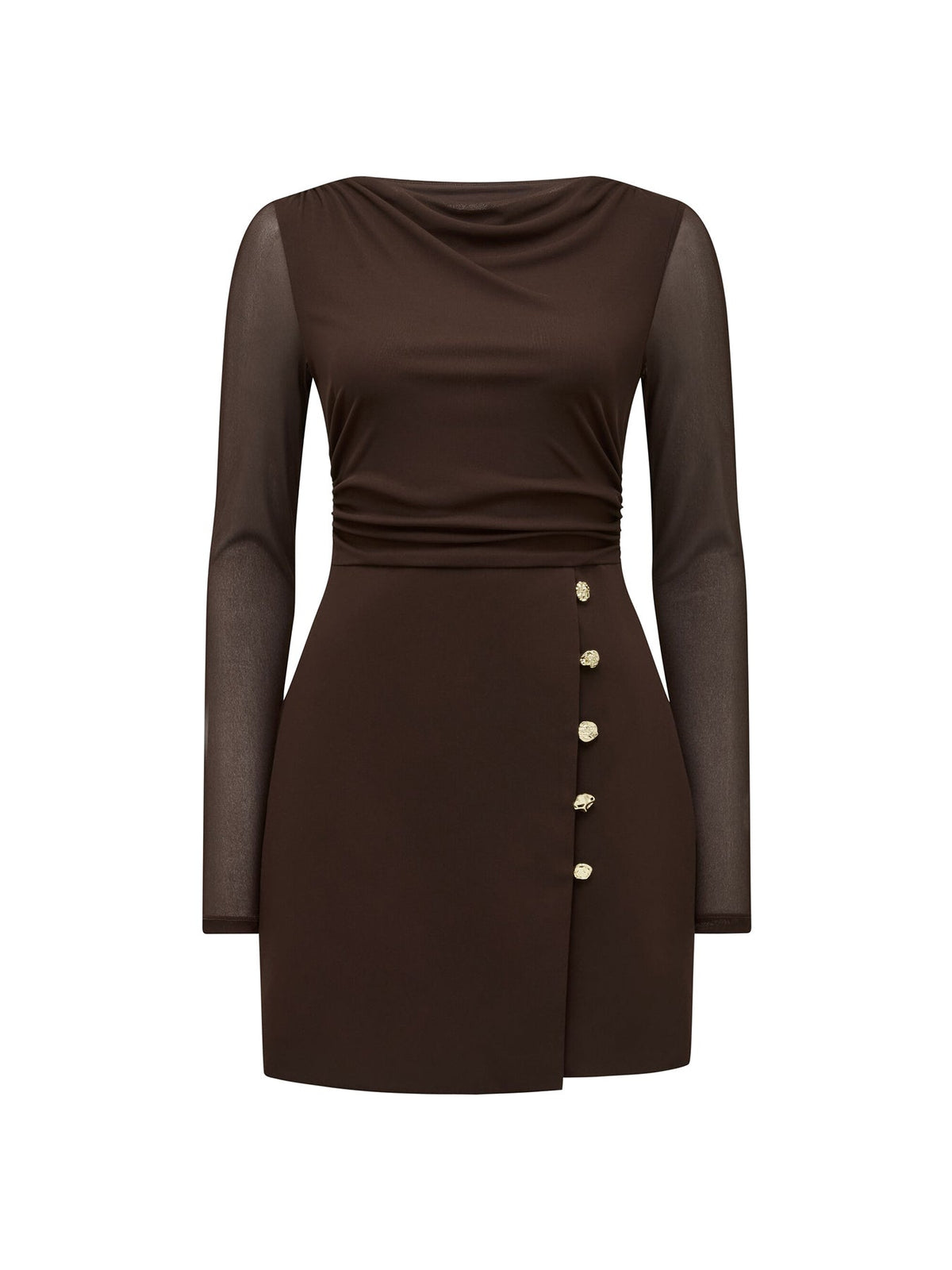 Isadora 2 in 1 Tailored Mini Dress Brown