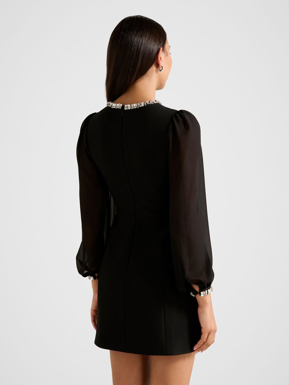 Indiana Embellished Mini Dress Black