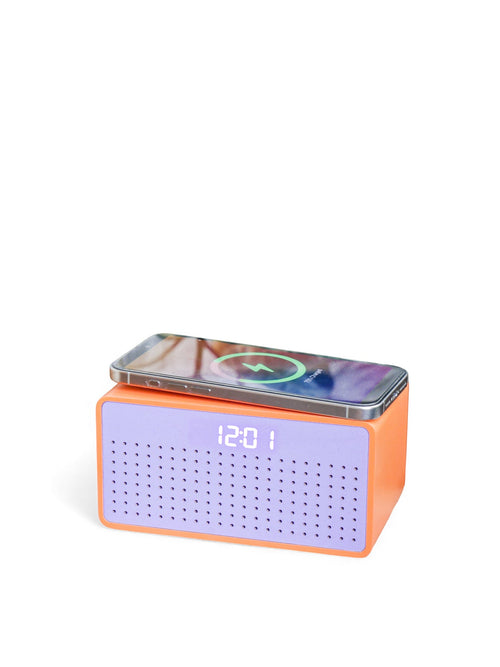 Rise Mix Wireless Charger and Bluetooth Speaker Orange & Pink
