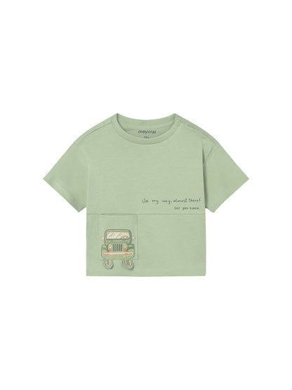 Baby Car Short Sleeve T-Shirt Green