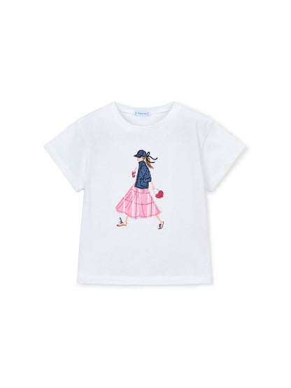 Kids’ Girl Short Sleeve T-Shirt White