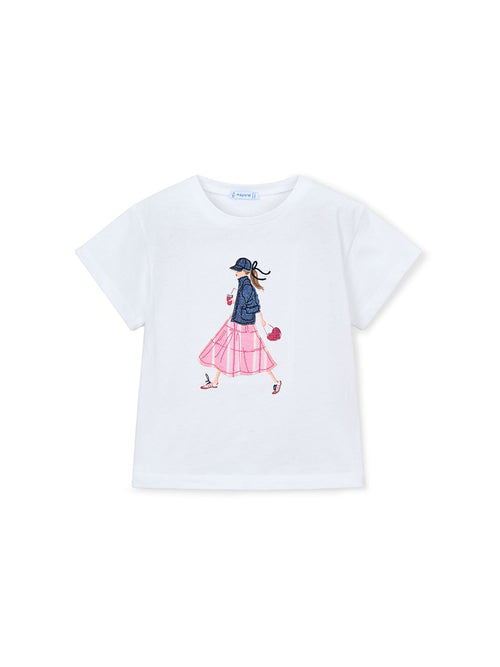 Kids’ Girl Short Sleeve T-Shirt White