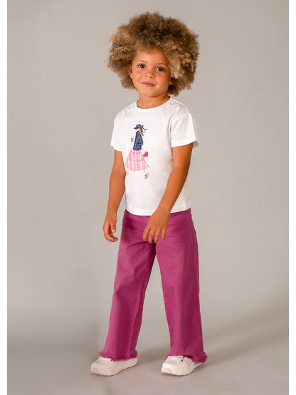 Kids’ Girl Short Sleeve T-Shirt White