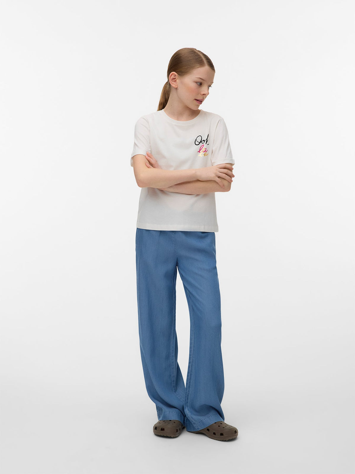 Kids' TENCEL™ Loose Denim Trousers Blue