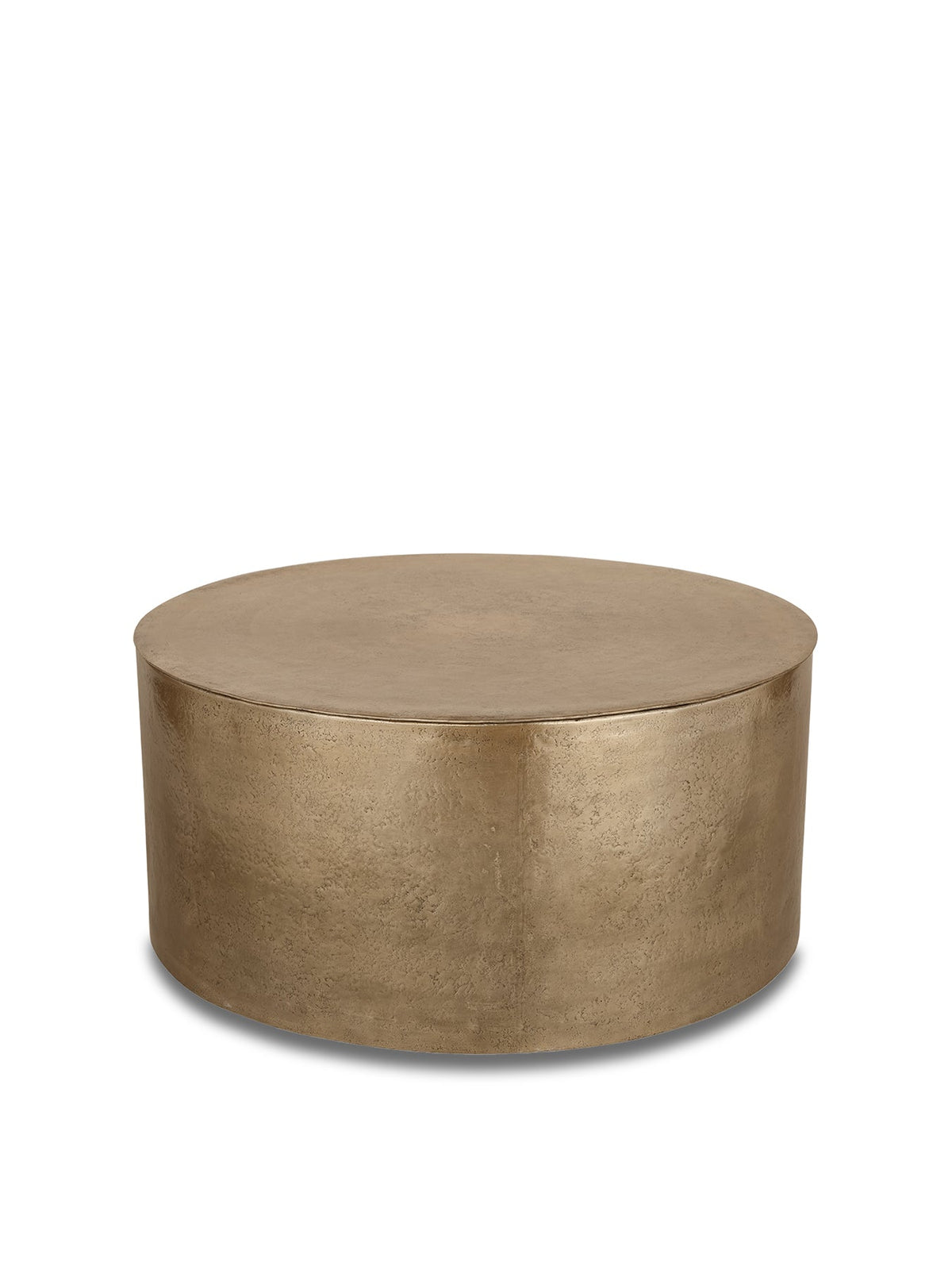 Zander Metal Drum Coffee Table Storage