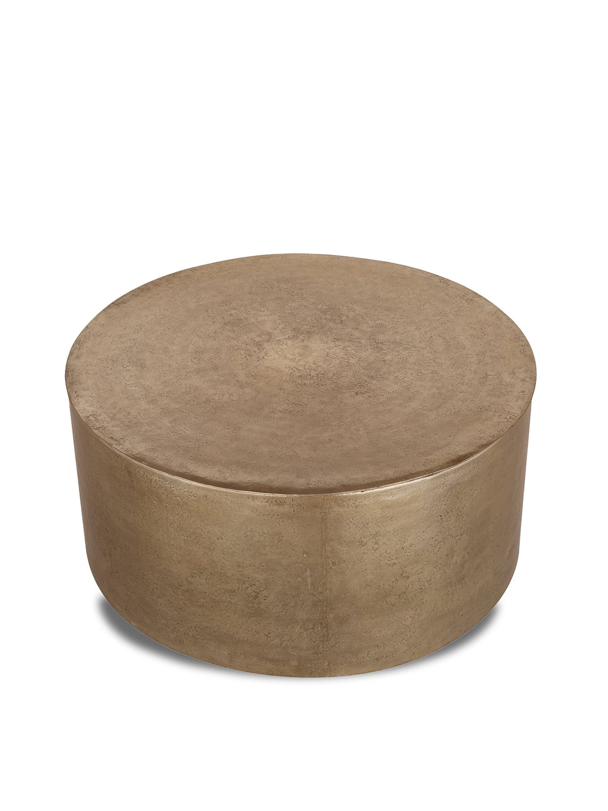 Zander Metal Drum Coffee Table Storage