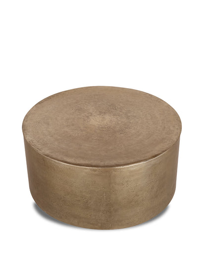 Zander Metal Drum Coffee Table Storage