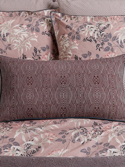 Katara Standard Pillowcase Pair Pink & Grey