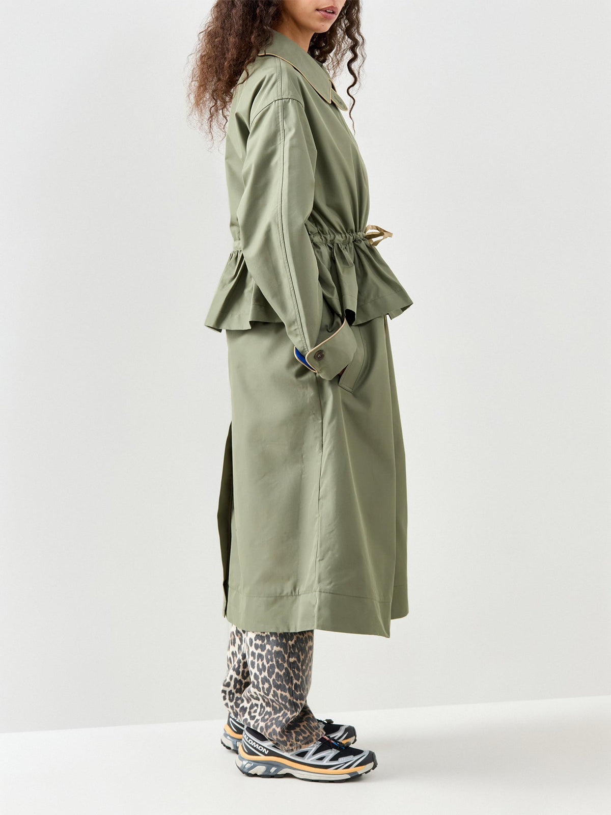 Myrtle Cotton Trench Coat Green