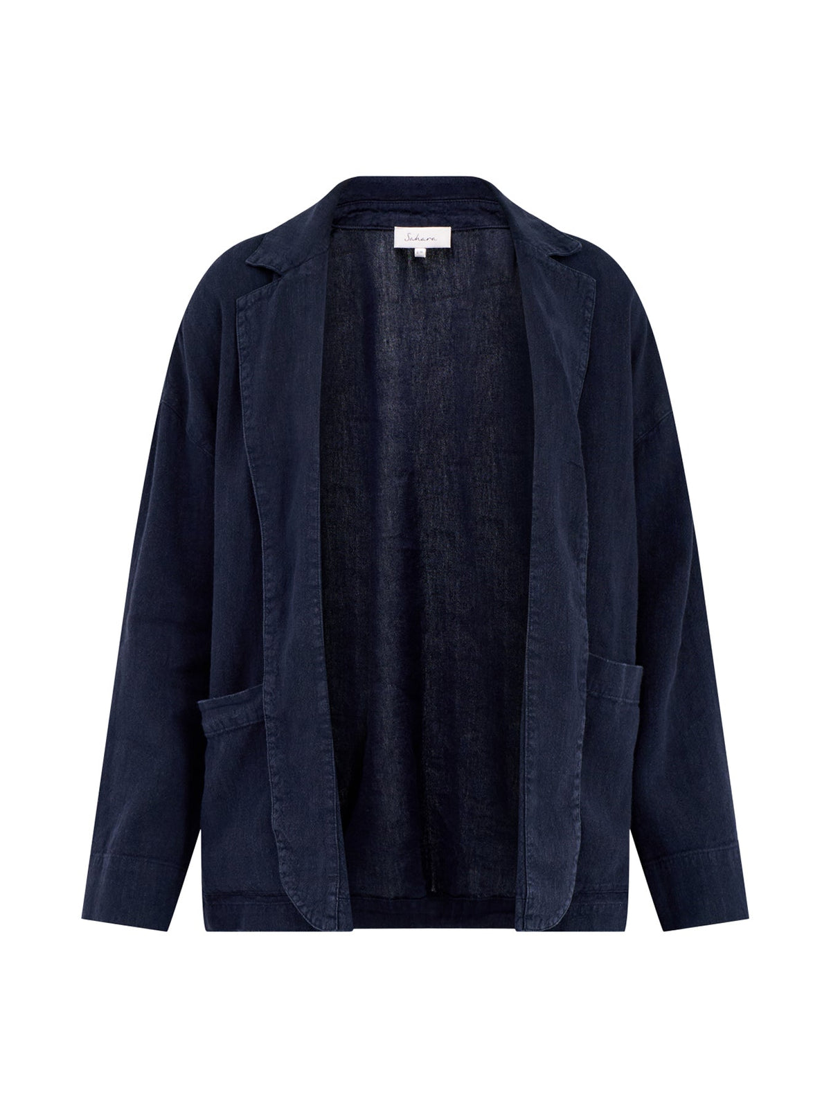 Twisted Linen Jacket Navy