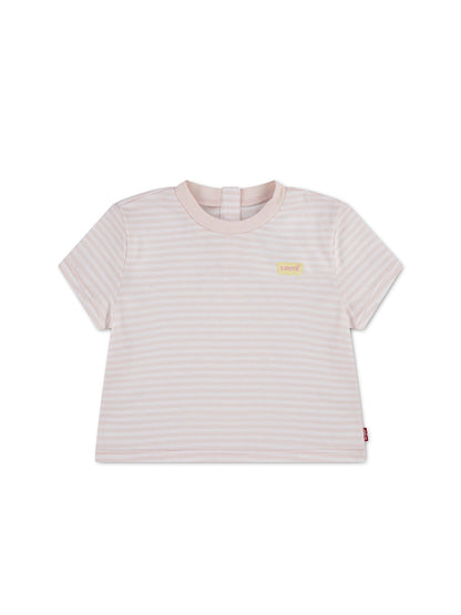 Baby Striped Batwing T-Shirt Pink