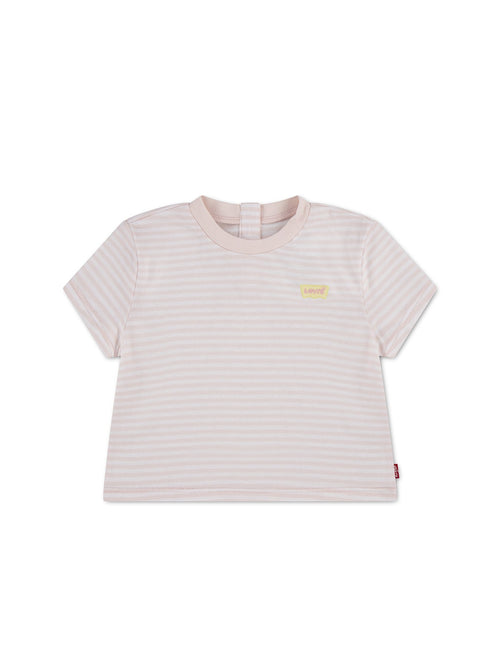 Baby Striped Batwing T-Shirt Pink