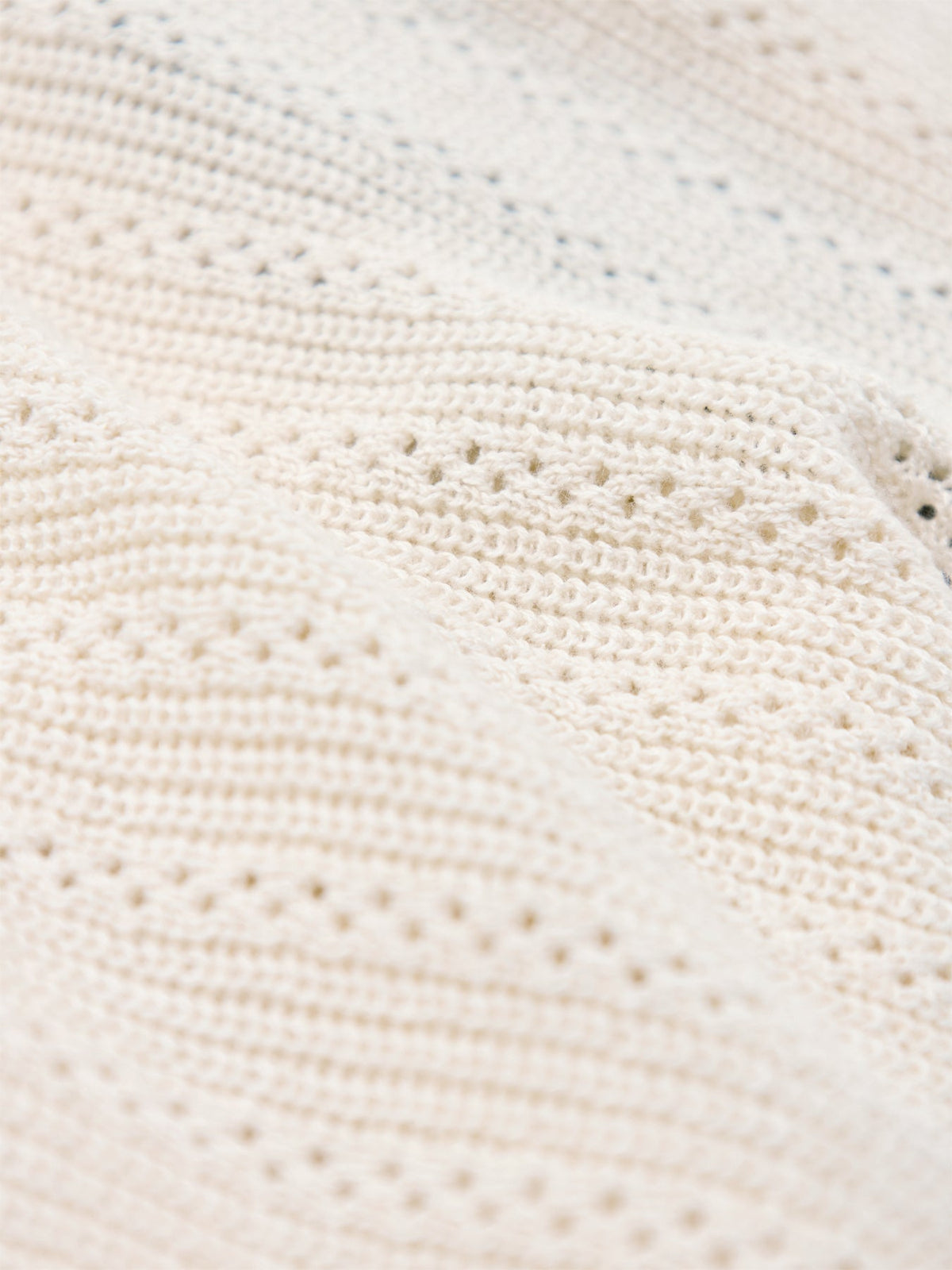 Pointelle V-Neck Tank Top Beige