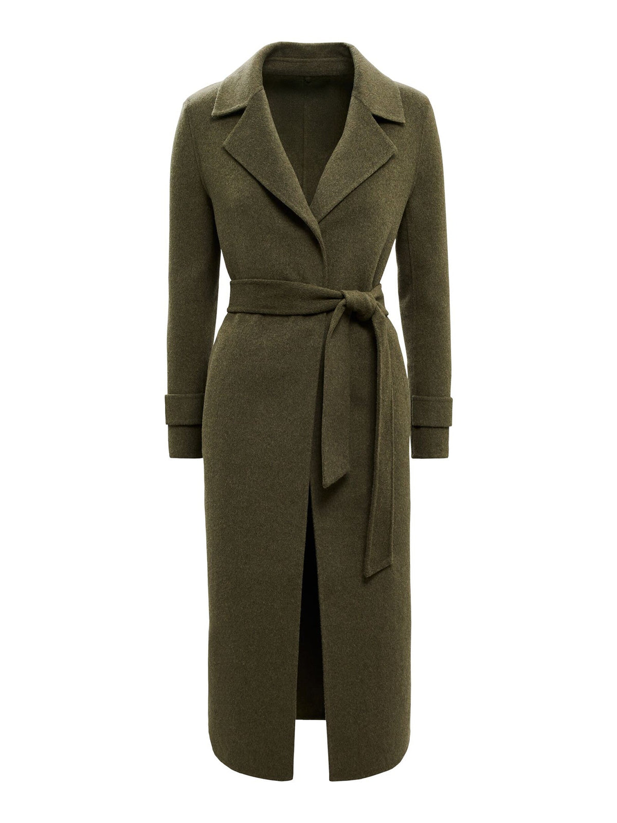 Natalie Felled Seam Coat Oak Green