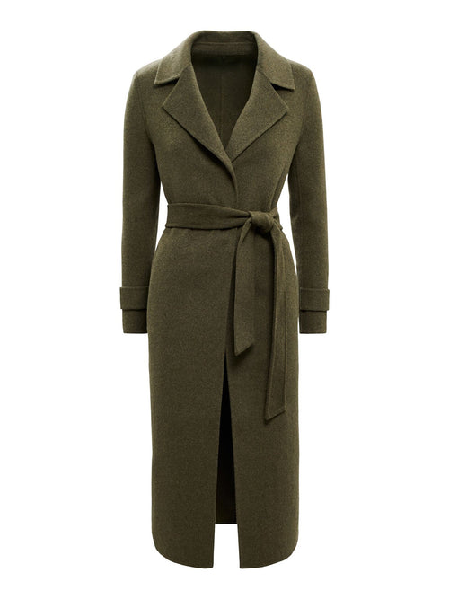 Natalie Felled Seam Coat Oak Green