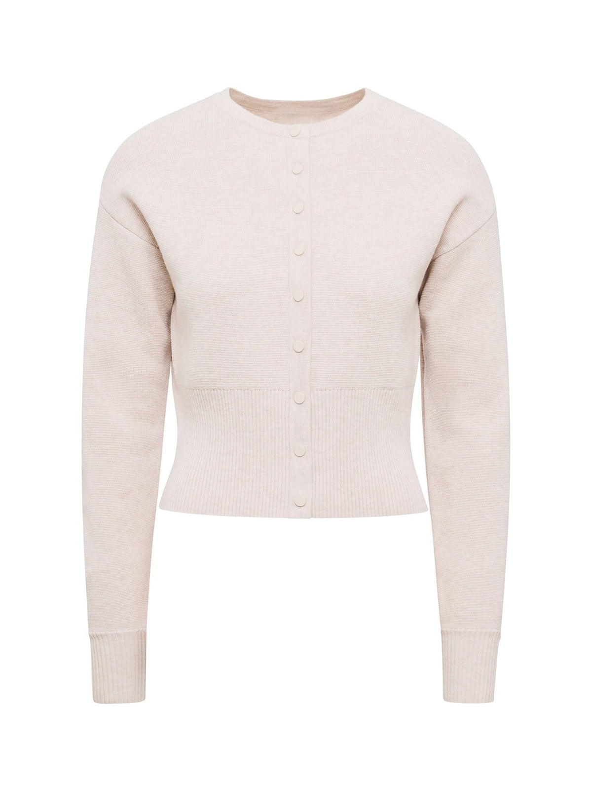 Lara Sculpted Cardigan Marled Oat