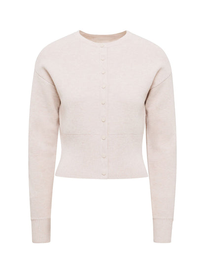 Lara Sculpted Cardigan Marled Oat