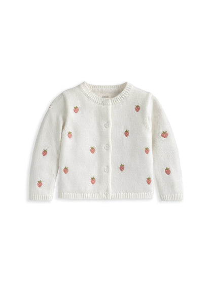 Baby Strawberry Cardigan Pink