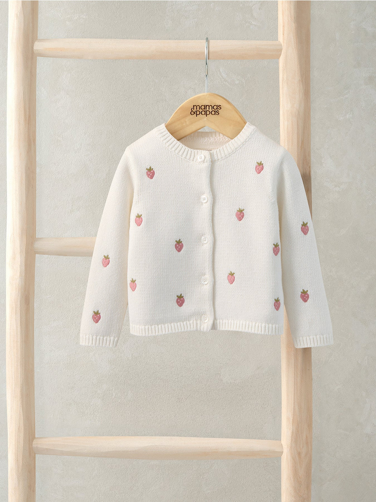 Baby Strawberry Cardigan Pink