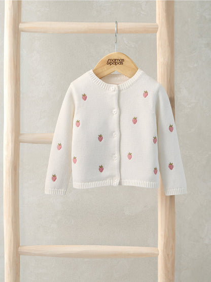 Baby Strawberry Cardigan Pink
