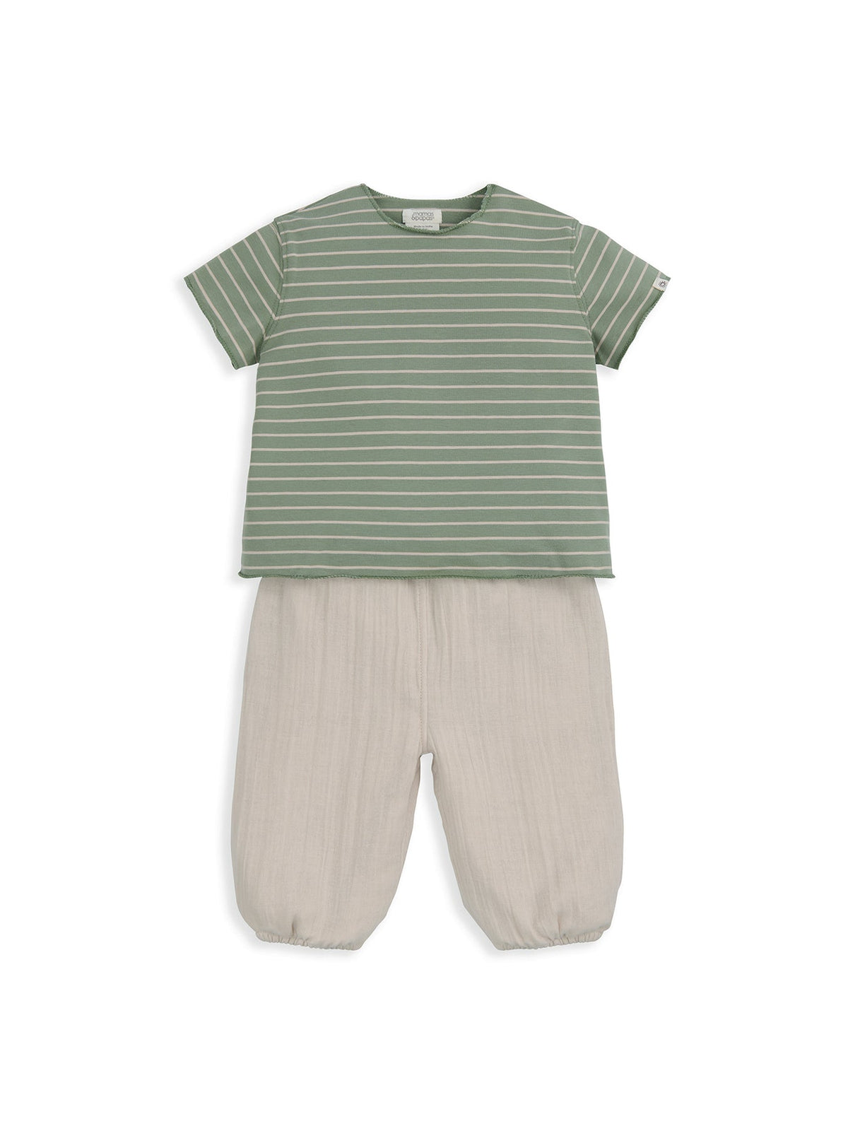 Baby Stripe T-Shirt and Trouser Set Blue