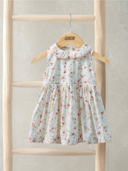 Baby Floral Dress Cream