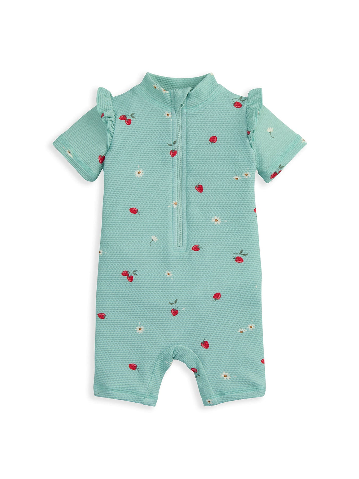 Baby Strawberry Print Rashsuit Blue
